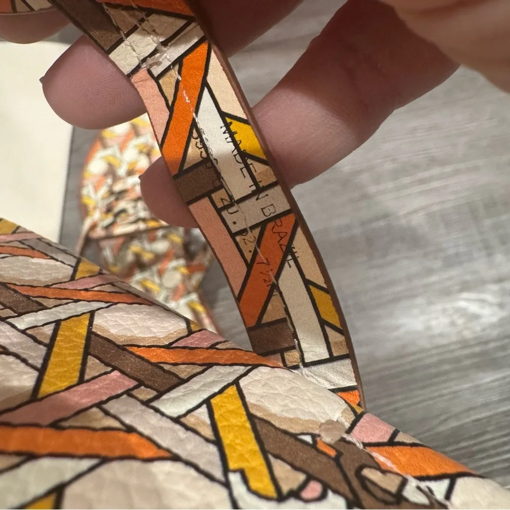Tory Burch Miller Geo Logo Printed Leather Sandals
